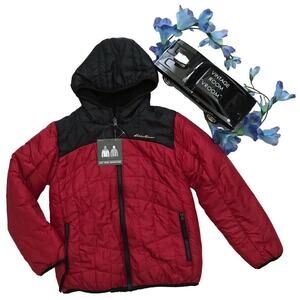 Eddie Bauer NWT Reversible Puffer Jacket Boy XS (5/6) *Pls See Description*
